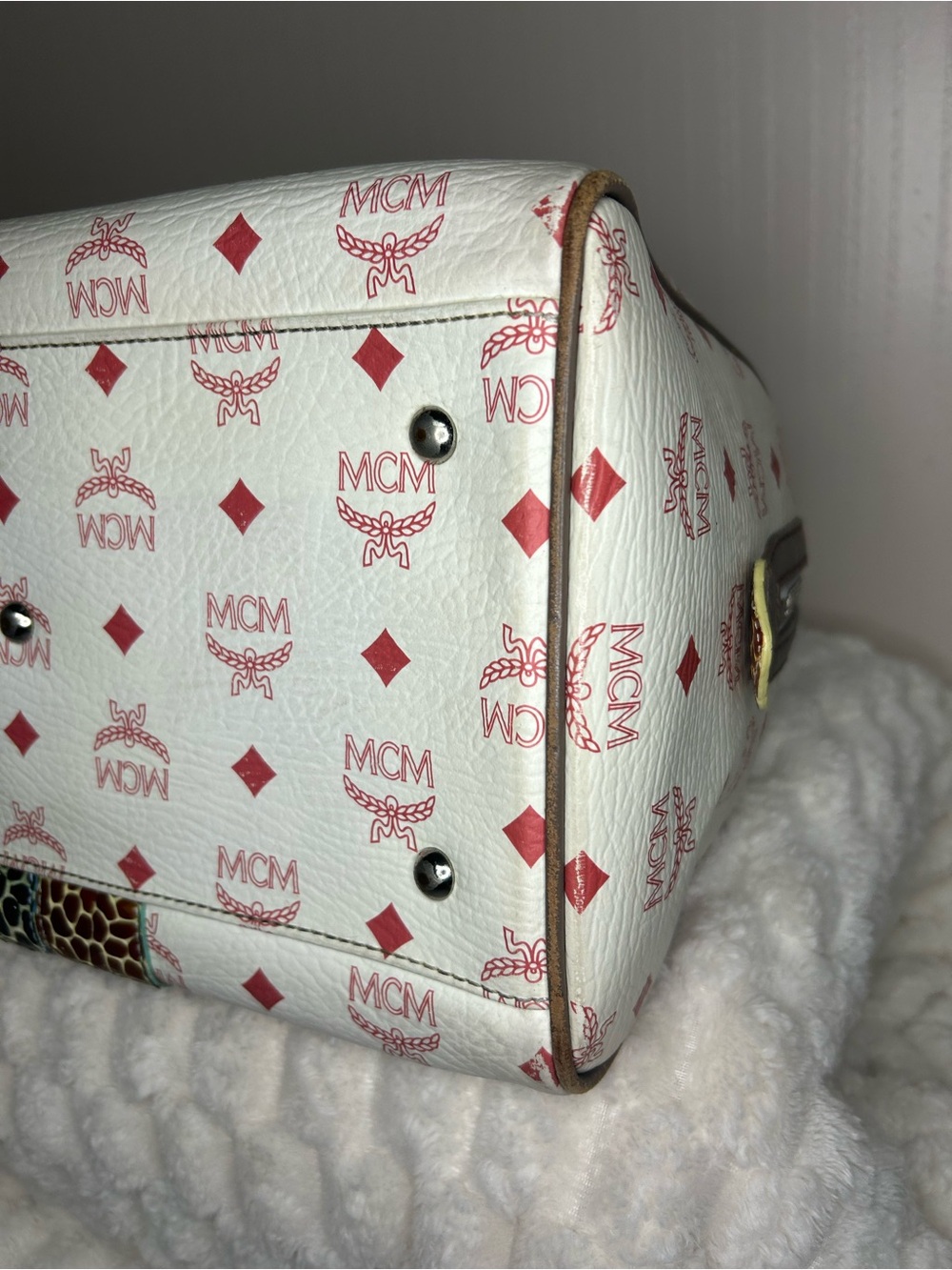 MCM Limited Edition “Princess Lion” Visetos Boston Bowler Bag - Picture 9 of 16